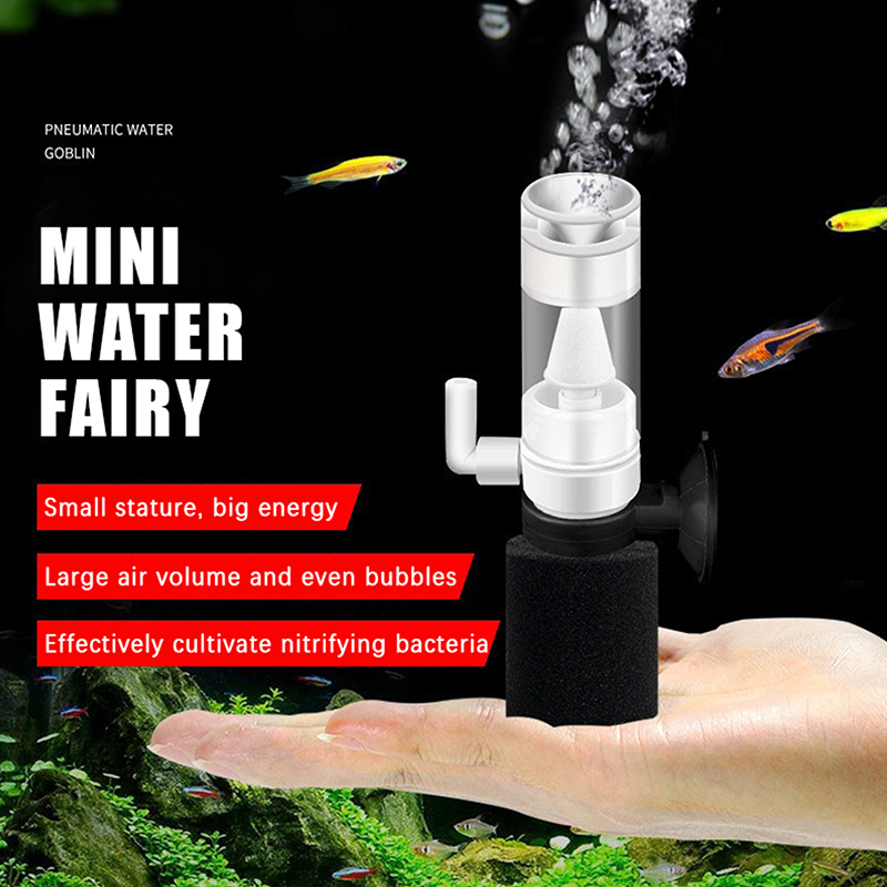 Betta Fish Tank - Luchtgedreven aquariumsponsfilter met superstille werking en