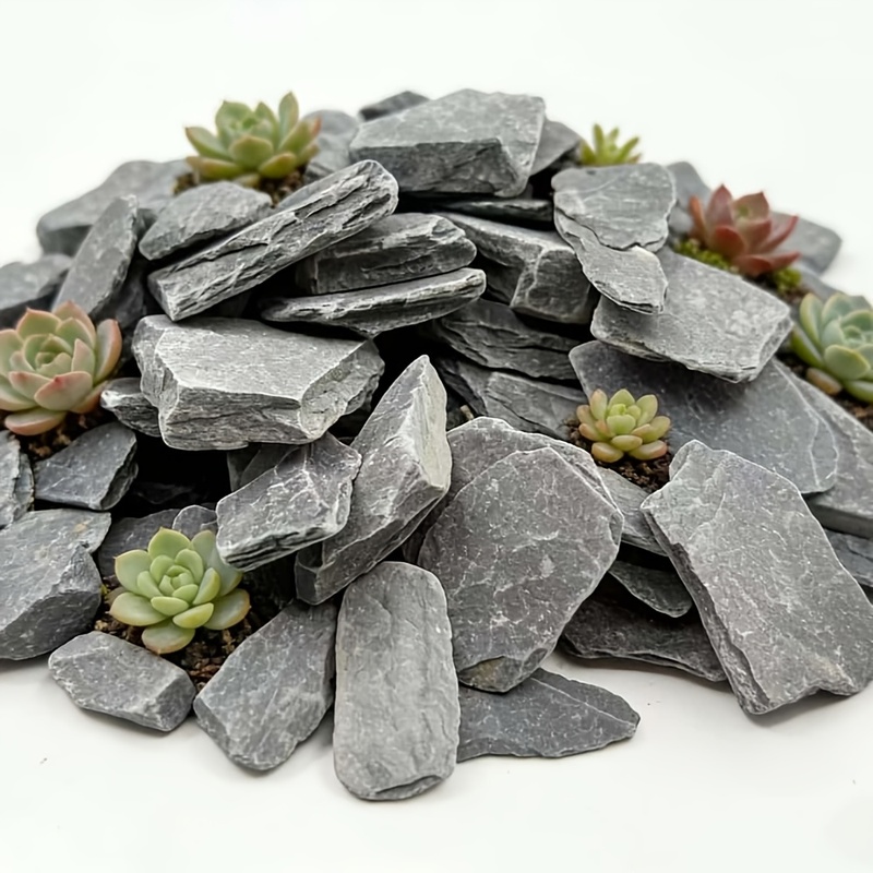 Fish Tank Gravel - 200G natuurlijke kleine leisteenharsen, 3-5 cm,