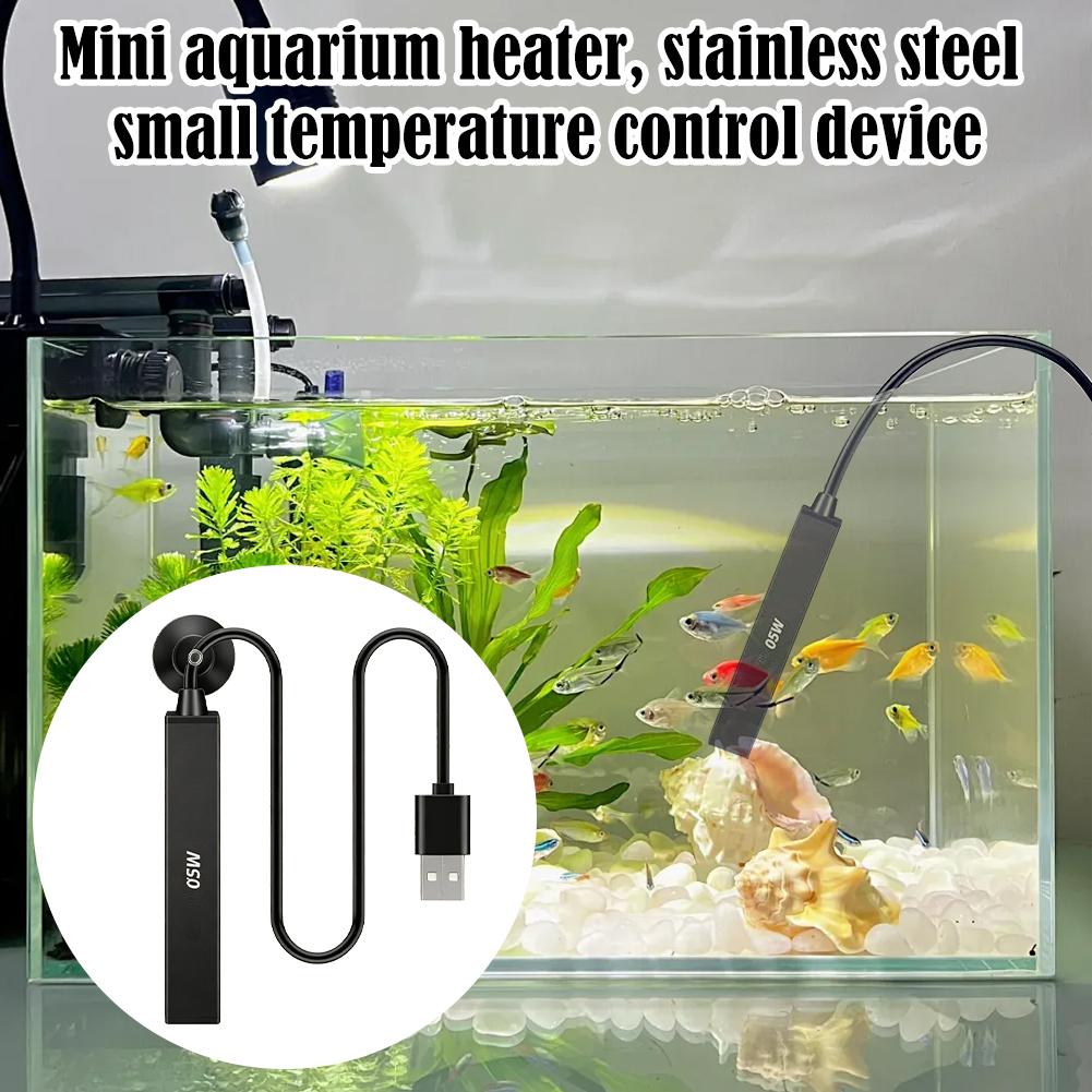 Betta Fish Tank - ﻿ Mini-aquariumverwarmer, USB-aangedreven, onderdompelbaar, verwarmingsstaaf voor
