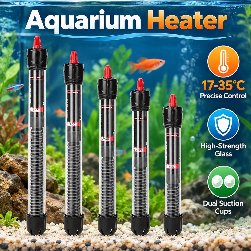 Fish Tank Heater - Aquarium onderwaterverwarmer, instelbare temperatuur, waterverwarmer voor
