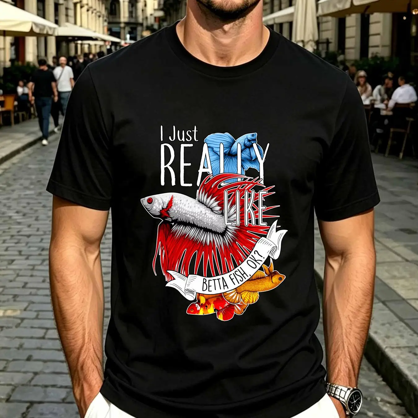 gewassen T-shirt Betta Fish gr - Aquarium Fish Keeping recensie en prijs