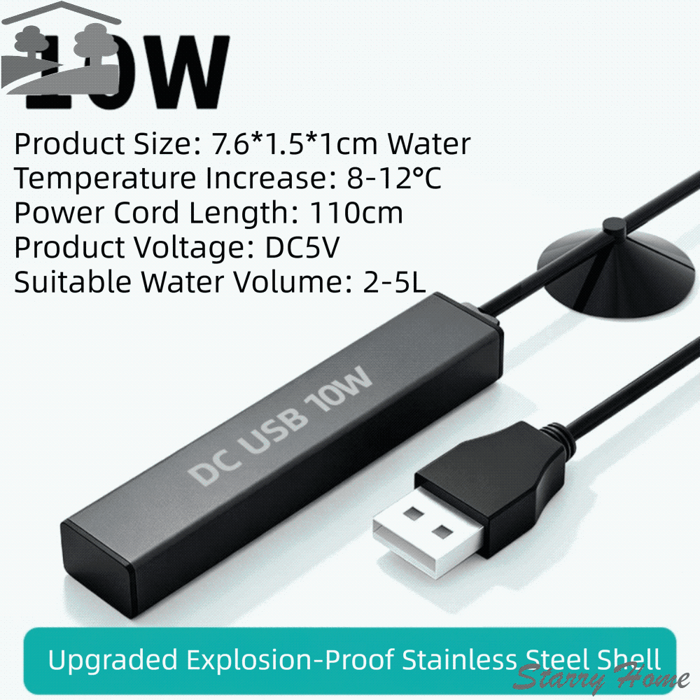 5/10W Mini USB Aquariumverwarm - Fish Tank Heater recensie en prijs